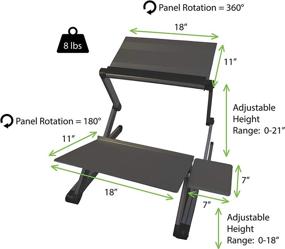 img 1 attached to Standing Conversion Affordable Adjustable Converter Computer Accessories & Peripherals in Monitor Accessories