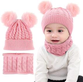 img 4 attached to ROSEBEAR Knitted Beanie Neckerchief Lovely Girls' Accessories