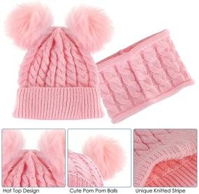img 2 attached to ROSEBEAR Knitted Beanie Neckerchief Lovely Girls' Accessories