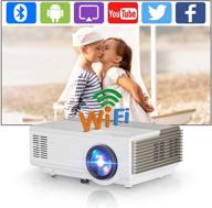 📽️ compact and versatile small android projector: portable wifi bluetooth with zoom and keystone; supports wireless airplay & full hd 1080p video gaming; ideal for tv stick, dvd, ps4, laptop, smart phone, hdmi & usb logo