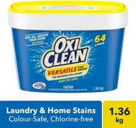powerful oxiclean stain remover - 64 loads, perfect for household & laundry (works on all machines) logo