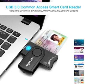 img 1 attached to Rocketek USB Memory Card Reader with SDHC/SDXC/SD & Micro SD Card Adapter, CAC Card Reader for SIM, MS, M2, MMC RS & 4.0 - Windows, Linux/Unix, Mac OS X Compatible