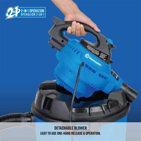 img 1 attached to Vacmaster VBV1210 12-Gallon 5 Peak HP Shop Vacuum with Blower Attachment - Detachable & Blue