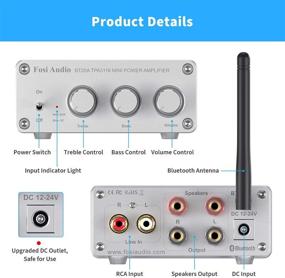 img 3 attached to Enhanced Bluetooth 5.0 Amplifier Stereo Audio Receiver, 2 Channel Mini Hi-Fi Class D Integrated Amp for Home Passive Speakers (Model: BT20A-S)