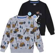 👕 qtake fashion crewneck children's sweatshirt: trendy boys' clothing, tops, tees & shirts logo