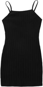 img 4 attached to SOLY HUX Spaghetti Ribbed Bodycon Girls' Clothing in Active