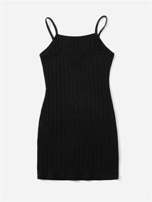 img 3 attached to SOLY HUX Spaghetti Ribbed Bodycon Girls' Clothing in Active