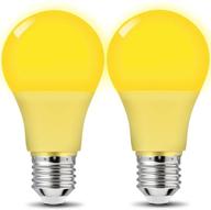 🐛 vibrant led yellow bug light bulb - perfect for party, wedding, halloween, christmas, bar ambiance decor - a19 bulb, 5w equivalent, e26 base logo