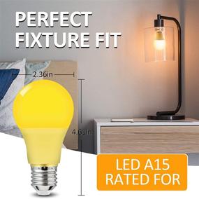 img 1 attached to 🐛 Vibrant LED Yellow Bug Light Bulb - Perfect for Party, Wedding, Halloween, Christmas, Bar Ambiance Decor - A19 Bulb, 5W Equivalent, E26 Base