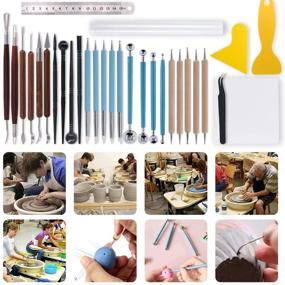 img 3 attached to 🎨 Versatile 30Pcs Keadic Polymer Modeling Clay Sculpting Tools Set: Ideal for Fondant Decoration, Nail Art, Pottery Clay Craft, and More!