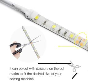 img 1 attached to 🧵 WENICE Cold White Sewing Machine Light Strip: LED Lighting Kit with Touch Dimmer - Perfect for All Sewing Machines