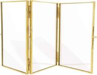 🎁 exquisite gold triple 4x6 folding picture frame set - perfect for wedding, anniversary, and housewarming gifts логотип