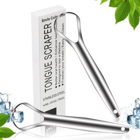 img 4 attached to 👅 Medical Grade Tongue Scraper Cleaner - Stainless Steel, BPA Free - Fights Bad Breath, Great for Oral Hygiene - Pack of 2 - Tongue Cleaners for Adults and Kids