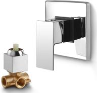 dr faucet polished chrome shower mixer valves wall mount bathroom copper faucet - complete rough in valve and trim kit for perfect shower tub mixing! logo