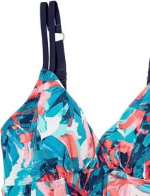 img 1 attached to Coastal Blue Whispering Tankini: Elegant Women's Standard Swimwear