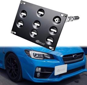 img 2 attached to 🚗 GTP Front Bumper Tow Hook License Plate Mounting Bracket Holder Relocator for Scion FR-S 13-17, GT 86 18-20, Subaru BRZ 13-20, WRX/STi Impreza Forester