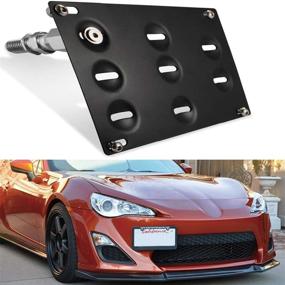 img 1 attached to 🚗 GTP Front Bumper Tow Hook License Plate Mounting Bracket Holder Relocator for Scion FR-S 13-17, GT 86 18-20, Subaru BRZ 13-20, WRX/STi Impreza Forester