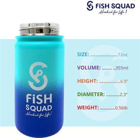 img 2 attached to 🐠 Stainless Steel Fish Squad Thermos - Kids Water Bottle with Straw, Insulated Container for Children, Toddlers, Boys - BPA Free - 12oz Capacity - Keeps Drinks Hot or Cold - Spill & Sweat Proof Design