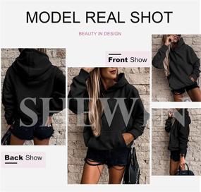 img 1 attached to Comfortably Stylish: SHEWIN Women's 👗 Casual Hoodies for Effortless and Cozy Fashion