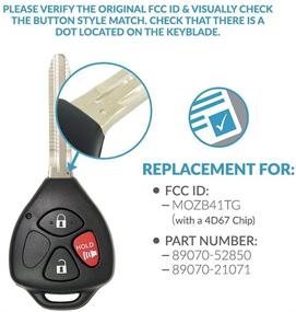 img 1 attached to 🔑 Convenient Keyless Entry Replacement for MOZB41TG with 4D67 Chip Vehicles