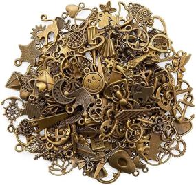 img 1 attached to Premium Collection of 200 Gold Charms for Jewelry Making - Pendants (0.3-1.2 In)