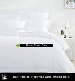 img 2 attached to 🛏️ Snow White Duvet Cover - 100% Cotton Queen & Full Size - 400 Thread Count Soft Sateen - Ideal for Duvet Insert, Down / Alternative Comforter, Weighted Blanket - Long Staple - Sateen Weave