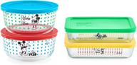 🐭 seo-optimized title: pyrex mickey mouse-the true original food storage set, 8 piece логотип