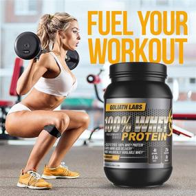 img 1 attached to Goliath Labs 100% Whey Protein Powder Isolate/Blend - Fast-Absorbing Workout Supplements for Men and Women - 25g of Pure Protein and 5.5g of BCAAs in Each Serving - Unflavored - 5 lbs, 68 Servings