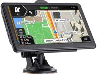 2021 car gps: 7 inch touch screen navigation, 🚗 voice guidance, speed & red light warning, lifetime free map updates logo