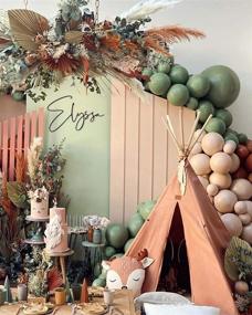 img 2 attached to Light Brown Coffee & Sage Green Party Balloon Arch Kit - Ideal for Birthdays, Weddings, Engagements, Anniversaries, Christmas, Festivals, Picnics, and All Family & Friends Gatherings