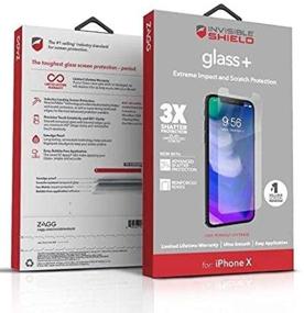 img 2 attached to Защитное стекло ZAGG InvisibleShield Glass+ для iPhone XS/X - HD закаленное стекло, двойной комплект