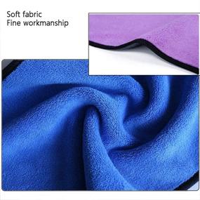 img 2 attached to 🧽 LXS Extra Thick Microfiber Cleaning Cloths: Super Absorbent, Dual-Sided Reusable Cloths for House, Kitchen, Floor & Car Cleaning (5 Pack)