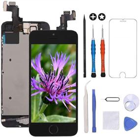 img 4 attached to 📱 GULEEK iPhone 5s/Se Screen Replacement - Black Touch Display LCD Digitizer Full Assembly with Front Camera, Proximity Sensor, Ear Speaker, Home Button, Repair Tool, and Screen Protector