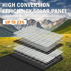 img 1 attached to 🔌 120W Portable Solar Panel Foldable by TISHI HERY with 4 Outputs (DC/USB/QC3.0/Type-C) - Compatible with Most Portable Solar Generators, Power Stations, Phones, Laptops, Tablets for Travel, Camping, RV, Hiking
