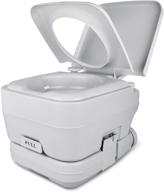 🚽 yitahome portable travel toilet rv potty: convenient 2.6 gallon detachable tank, double outlet water spout, handle flush pump, ideal for camping, boating, hiking, and trips logo