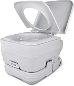 img 4 attached to 🚽 YITAHOME Portable Travel Toilet RV Potty: Convenient 2.6 Gallon Detachable Tank, Double Outlet Water Spout, Handle Flush Pump, Ideal for Camping, Boating, Hiking, and Trips
