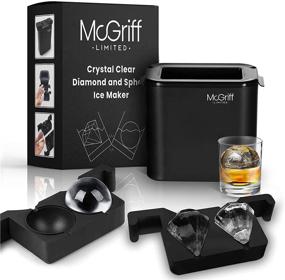 img 4 attached to 🧊 McGriff Limited Crystal Clear Ice Ball Maker Mold - Sphere & Diamond Molds - Ideal for Whiskey, Bourbon Drinking - Large Round Balls, Extra Silicone Giant Frozen Diamonds - Reusable Freeze Machine Gift