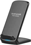 🔌 nanami wireless charger upgrade, qi-certified fast charging stand for samsung galaxy s21 s20 s10 s9 s8/note 20 ultra/10/9 & iphone 13/12/se 2020/11/xr/xs max/x/8 - improved seo! logo