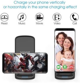 img 2 attached to 🔌 NANAMI Wireless Charger Upgrade, Qi-Certified Fast Charging Stand for Samsung Galaxy S21 S20 S10 S9 S8/Note 20 Ultra/10/9 & iPhone 13/12/SE 2020/11/XR/XS Max/X/8 - Improved SEO!
