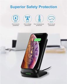 img 1 attached to 🔌 NANAMI Wireless Charger Upgrade, Qi-Certified Fast Charging Stand for Samsung Galaxy S21 S20 S10 S9 S8/Note 20 Ultra/10/9 & iPhone 13/12/SE 2020/11/XR/XS Max/X/8 - Improved SEO!