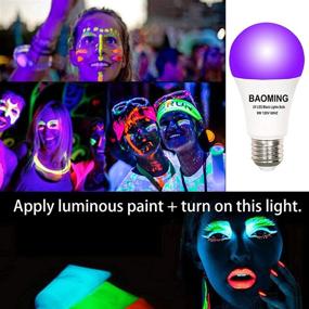 img 1 attached to 🔦 BAOMING Blacklight: The Perfect Fluorescent Equivalent Blacklight Solution