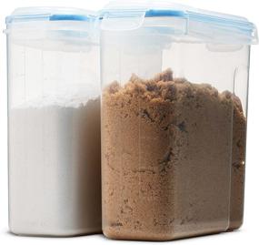 img 3 attached to 🥣 Airtight Cereal & Dry Food Storage Container - 4 Pack for Organizing Kitchen and Pantry - BPA Free, 4L Capacity, Ideal for Flour, Sugar, Rice, Nuts, Snacks, Pet Food & More - 16.9 Cup, 135.5 Ounce