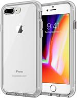 📱 jetech iphone 8 plus & 7 plus case 5.5-inch | shockproof bumper cover, clear back - grey logo