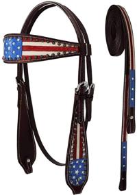 img 4 attached to Tahoe Patriotic American Browband Headstall