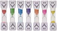 🕒 moo 7 pack 2 minute hourglass toothbrushing timers with colorful sand - enhance dental hygiene for kids, promote oral health logo