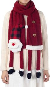 img 4 attached to ❄️ Festive Christmas Cashmere Decorations for Women's Accessories in APCHFIOG Fashion