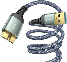 img 4 attached to 🔌 Кабель AINOPE USB 3.0 A Male к Micro B 2-pack - Быстрая зарядка для Note 3 и совместим с камерой WD, жестким диском Seagate и многими другими.