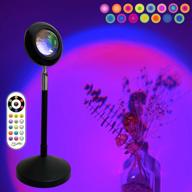 🌮 tacopet sunset lamp projector - vlog sunset projection lamp, remote controlled rainbow night light with 15 colors, setting sun led light for photo background, romantic gifts for women логотип