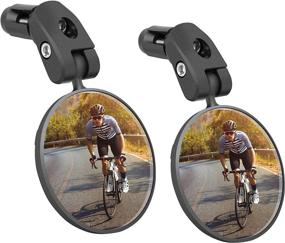 img 4 attached to 🚲 LX LERMX Upgraded Bike Mirrors - Two PCS HD Glass Lens Bar End Mountain Bicycle Mirrors for Rotatable Safe Rearview