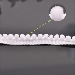 img 1 attached to VIVIPA 20 Yards Mini Pom Pom Trim Ball Fringe Ribbon Sewing Accessory - Versatile DIY Tassel Lace (1, White)